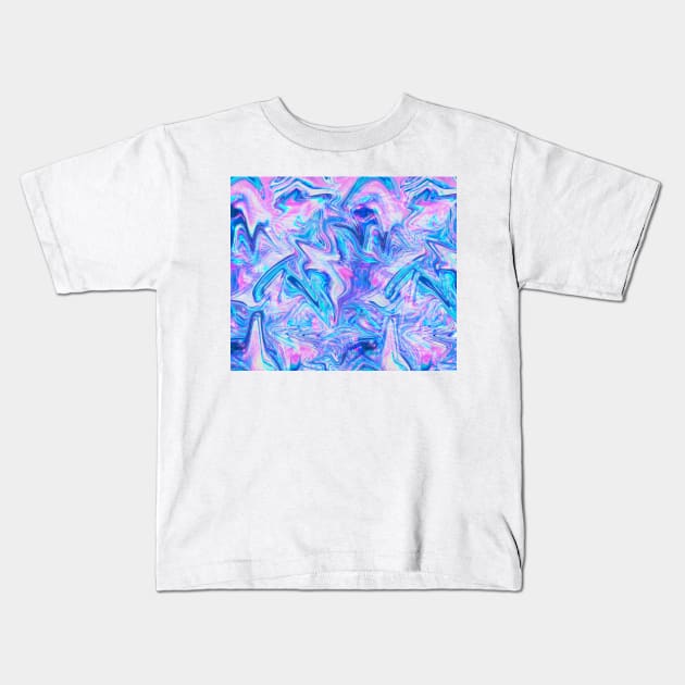 Liquified Rainbow Holographic Texture Kids T-Shirt by saradaboru